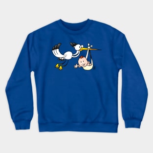 Stork with baby Crewneck Sweatshirt